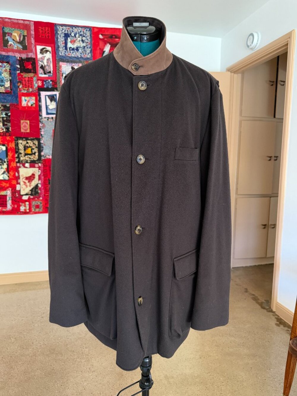 Loro Piana Roadster Villa d’Este Cashmere Jacket XL – Storm System Suede Collar